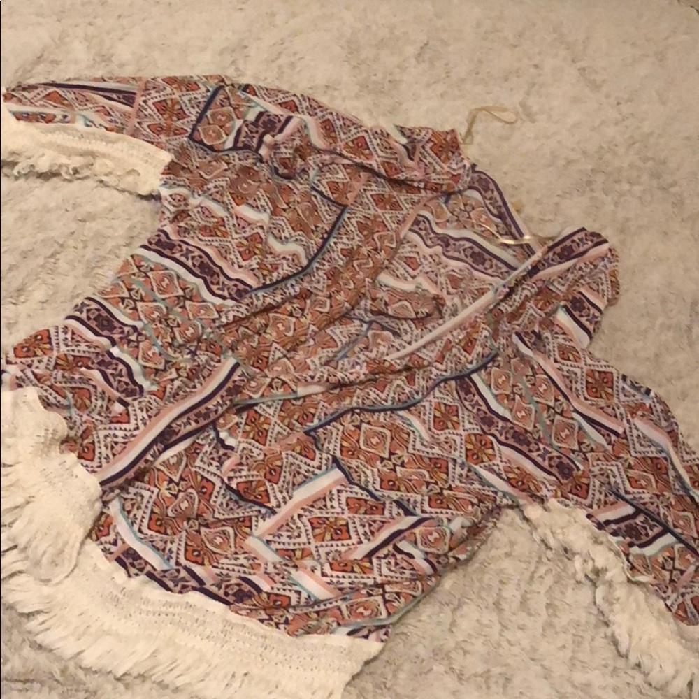Aztec print cardigan